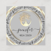 Yoga Couch Therapist Mindfullness QR CODE Music Vierkante Visitekaartje (Voorkant)