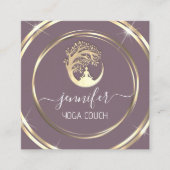 Yoga Couch Therapist Mindfullness QR CODE Smoky Vierkante Visitekaartje (Voorkant)