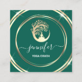 Yoga Couch Therapist Mindfullness QRCODE Blauwgroe Vierkante Visitekaartje (Voorkant)