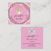 Yoga Couch Therapist Mindfullness QRCODE Music Vierkante Visitekaartje (Voorkant / Achterkant)