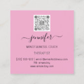 Yoga Couch Therapist Mindfullness QRCODE Music Vierkante Visitekaartje (Achterkant)