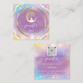Yoga Couch Therapist Mindfulness QRCODE GoldViolet Vierkante Visitekaartje (Voorkant / Achterkant)