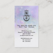 *~* Yoga - Craters van Moon Hamsa Handje Fatima Visitekaartje (Achterkant)