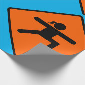 Yoga Crossing Sign Warrior Pose Stick Figuur Cadeaupapier