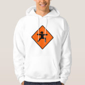 Yoga Crossing Sign Warrior Pose Stick Figuur Hoodie (Voorkant)