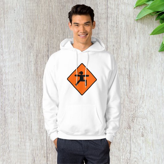 Yoga Crossing Sign Warrior Pose Stick Figuur Hoodie
