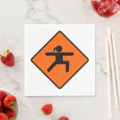 Yoga Crossing Sign Warrior Pose Stick Figuur Servet (Insitu)