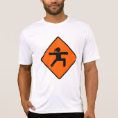 Yoga Crossing Sign Warrior Pose Stick Figuur T-shirt (Voorkant)
