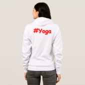"#Yoga" Cute Design. Bestel nu Hoodie (Achterkant volledig)