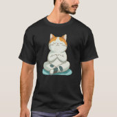 Yoga Cute Kitty Cat T-shirt (Voorkant)