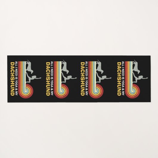 Yoga Dachshund grappig  Yogamat (Achterkant (horizontaal))