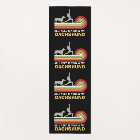 Yoga Dachshund grappig  Yogamat (Voorkant)