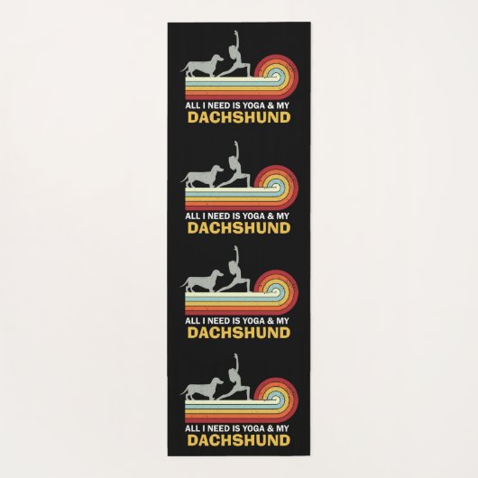 Yoga Dachshund grappig  Yogamat (Achterkant)