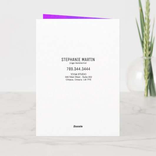  yoga dank je wel kaart (Achterkant)