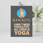 Yoga Dank u kaart voor instructeur (Staand voorkant)