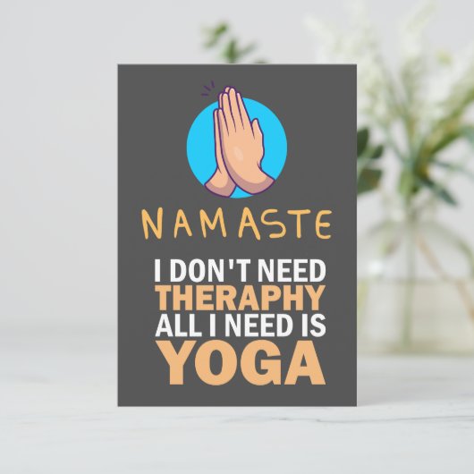 Yoga Dank u kaart voor instructeur (Staand voorkant)