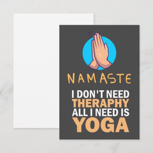 Yoga Dank u kaart voor instructeur (Voorkant / Achterkant)