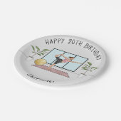 Yoga Danser Pose Balance Workout Verjaardagsfeest Papieren Bordje (Gekanteld)