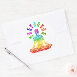 Yoga Day Graphics Ronde Sticker