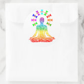 Yoga Day Graphics Ronde Sticker (Tas)