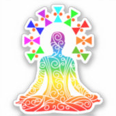 Yoga Day Graphics Sticker (Voorkant)