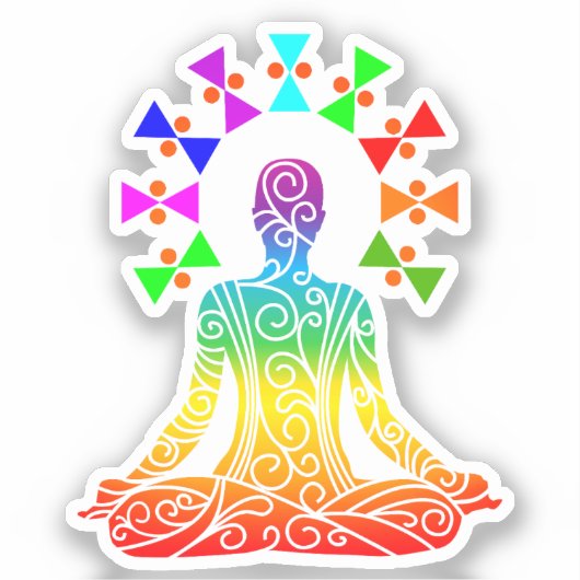 Yoga Day Graphics Sticker (Voorkant)