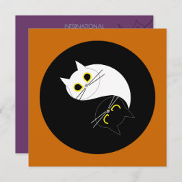 YOGA DAY STUDIOUITNODIGING - Funny Cat Kaart