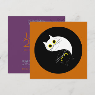 YOGA DAY STUDIOUITNODIGING - Funny Cat Kaart