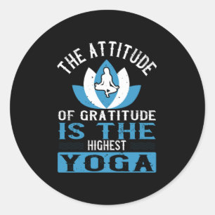 Yoga de Gratitude is de hoogste Yoga Ronde Sticker