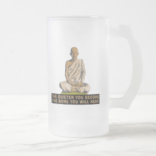 Yoga - De stiller die je wordt ... Matglas Bierpul