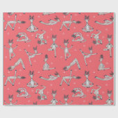 Yoga Deer kerstinpakpapier Cadeaupapier (Vlak)