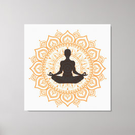 yoga (dhyana mudra) canvas afdruk