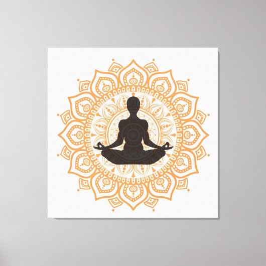 yoga (dhyana mudra) canvas afdruk (Voorkant)
