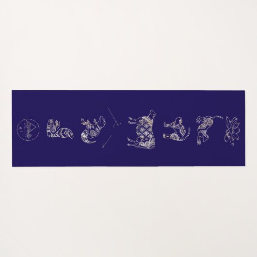 Yoga Dier Damask Mat (Achterkant (horizontaal))