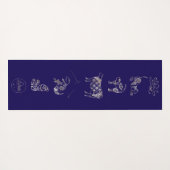 Yoga Dier Damast Mat (Achterkant (horizontaal))