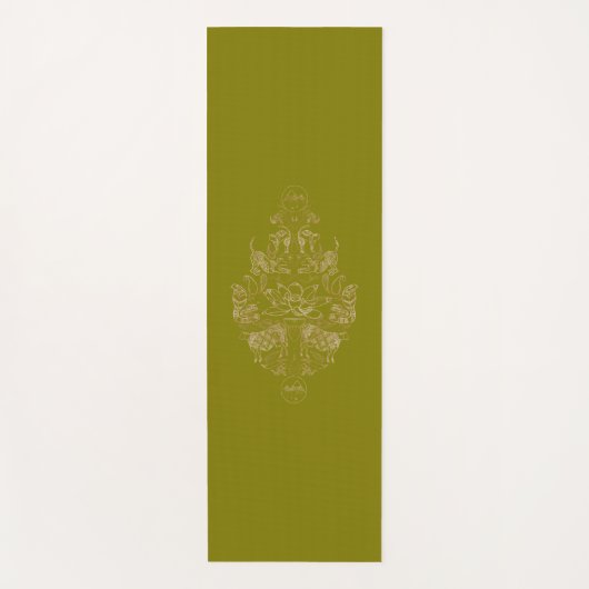 Yoga Dier Damast Mat (Voorkant)