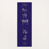 Yoga Dier Damast Mat (Achterkant)