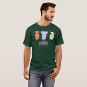 Yoga Dieren grappig T-shirt (Voorkant volledig)