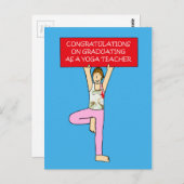Yoga Docent Afstuderen van harte gefeliciteerd Briefkaart (Voorkant / Achterkant)