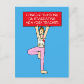Yoga Docent Afstuderen van harte gefeliciteerd Briefkaart (Voorkant)