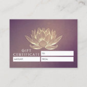 YOGA-docent Cadeaubon Lotus Kortingskaartje (Voorkant)