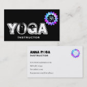 ** Yoga Docent Instructeur Lotus OM Mandala Visitekaartje (Voorkant / Achterkant)