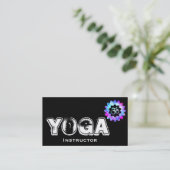 ** Yoga Docent Instructeur Lotus OM Mandala Visitekaartje (Staand voorkant)