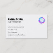 ** Yoga Docent Instructeur Lotus OM Mandala Visitekaartje (Achterkant)