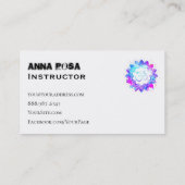 ** Yoga Docent Instructeur OM Lotus Mandala Visitekaartje (Achterkant)