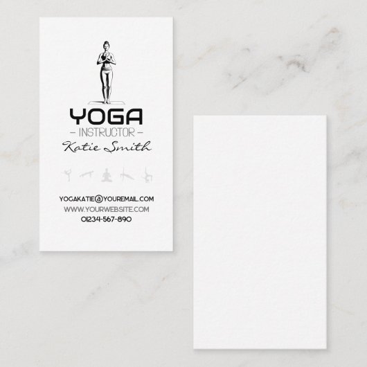 Yoga Docent / Instructeur Visitekaartje (Voorkant / Achterkant)