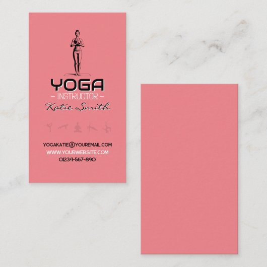 Yoga Docent / Instructeur Visitekaartje (Voorkant / Achterkant)