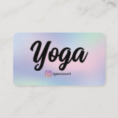Yoga Docent Moderne Yoga Studio Holografisch Visitekaartje (Achterkant)