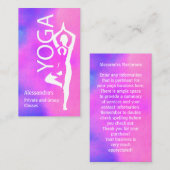Yoga Docent Roze Paarse Boom Pose Visitekaartje (Voorkant / Achterkant)