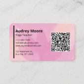 Yoga Docent Sjablonen QR Code Visitekaartje (Voorkant)